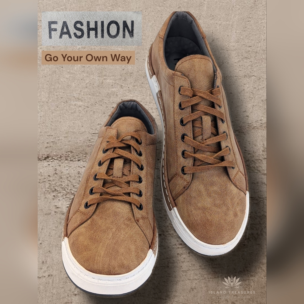 Fashion Flat Shoes Lace-Up Oxfords‎ Loafer Faux Leather Unisex Sz ~ M 11 / W 12